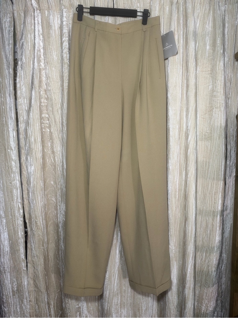 Liz Claiborne Pleated Dress Pants - Beige